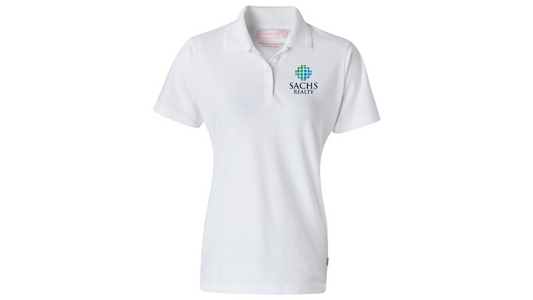 Polo - Women's Short Sleeve - Sachs Realty Imprint Front and Back
